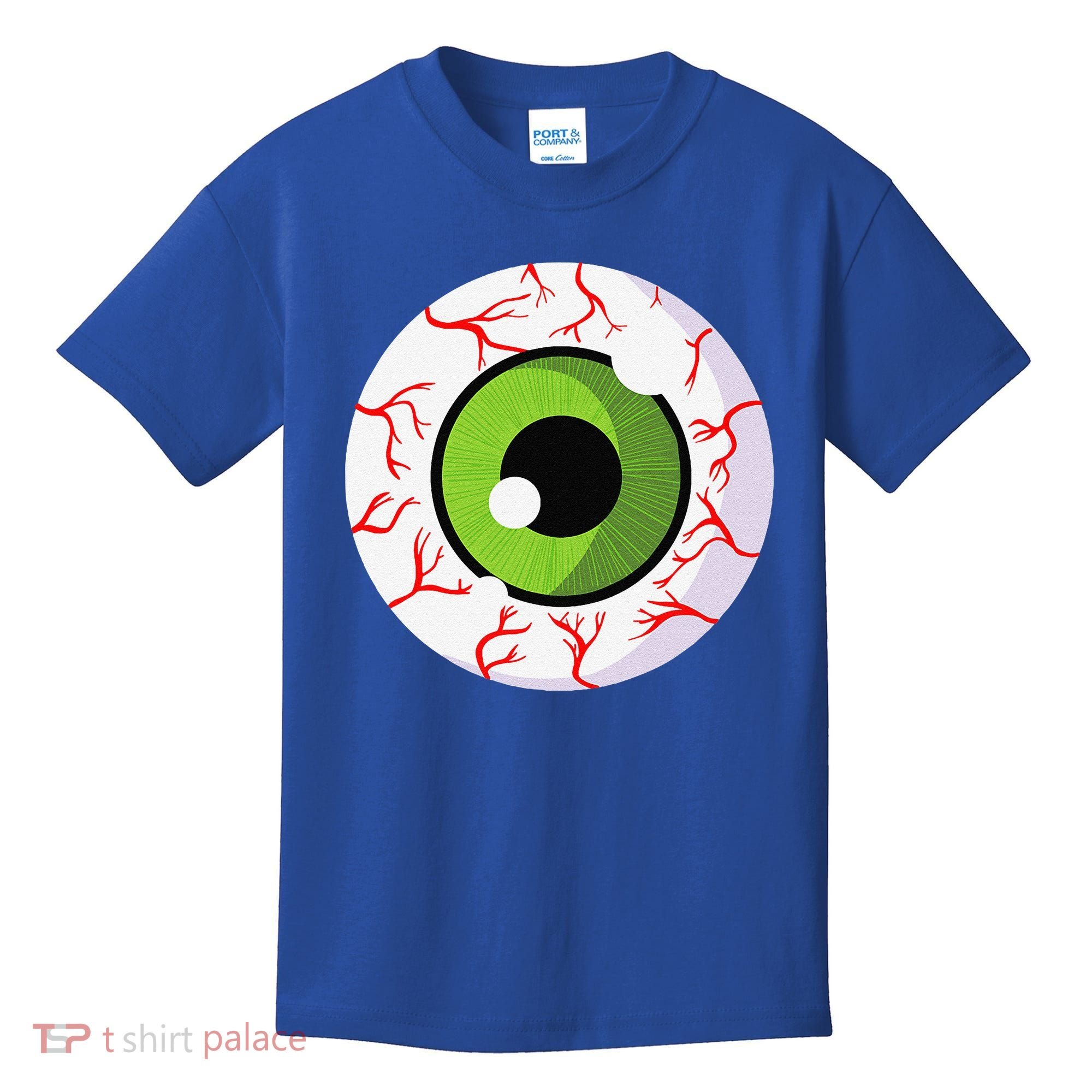Spooky Scary Eyeball Funny Halloween Eyeball Kids T-Shirt