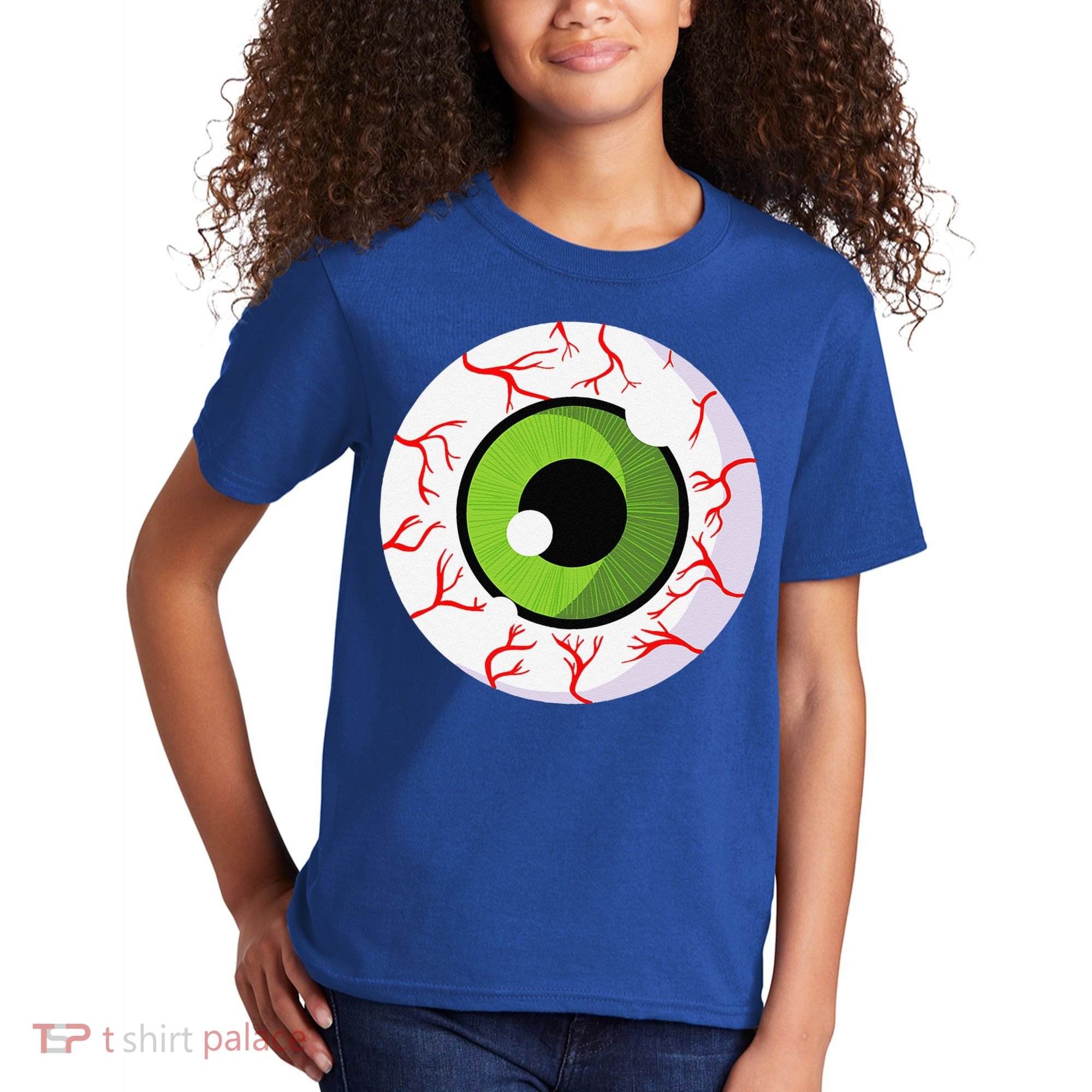 Spooky Scary Eyeball Funny Halloween Eyeball Kids T-Shirt