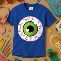 Spooky Scary Eyeball Funny Halloween Eyeball Kids T-Shirt thumb 3