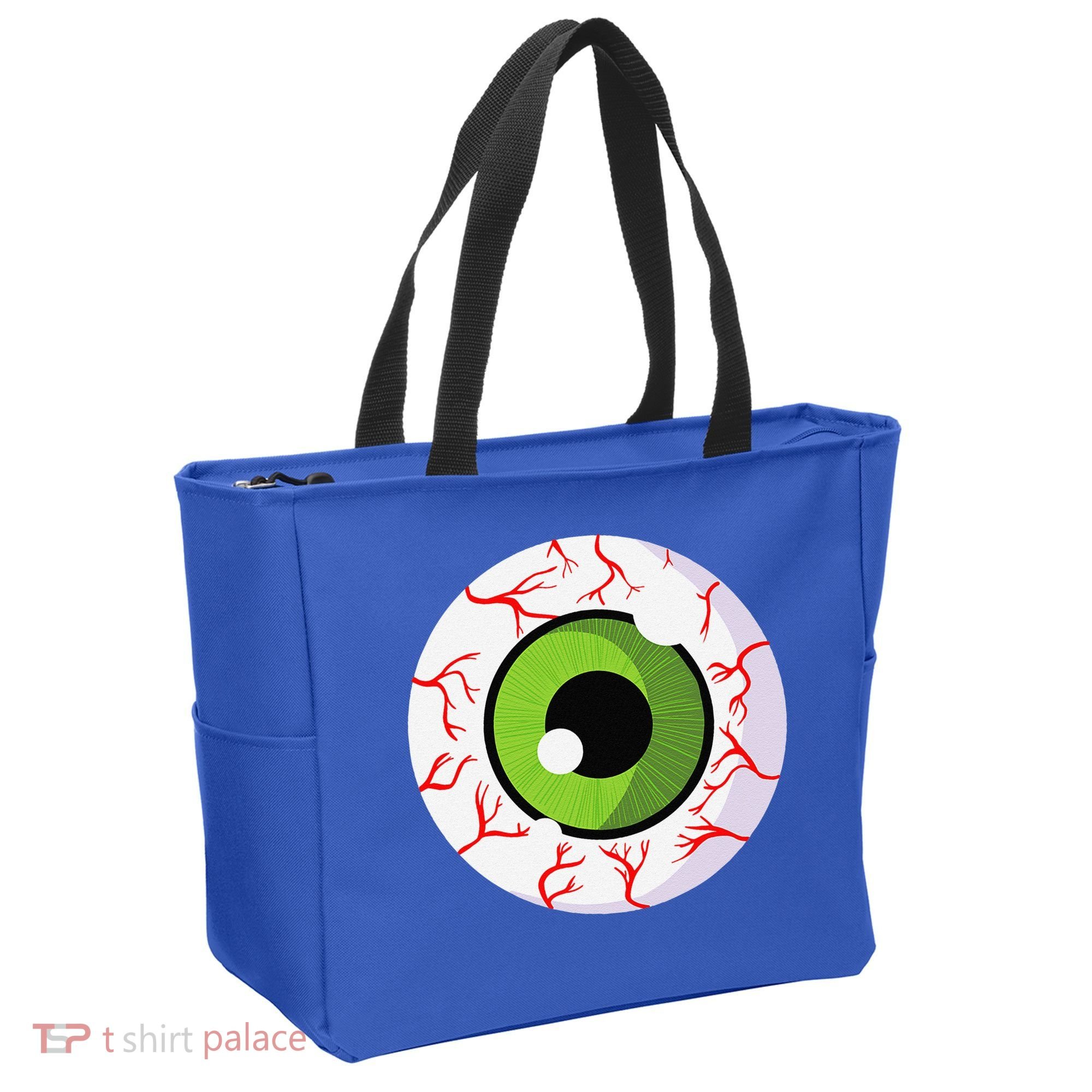 Spooky Scary Eyeball Funny Halloween Eyeball Tote Bag