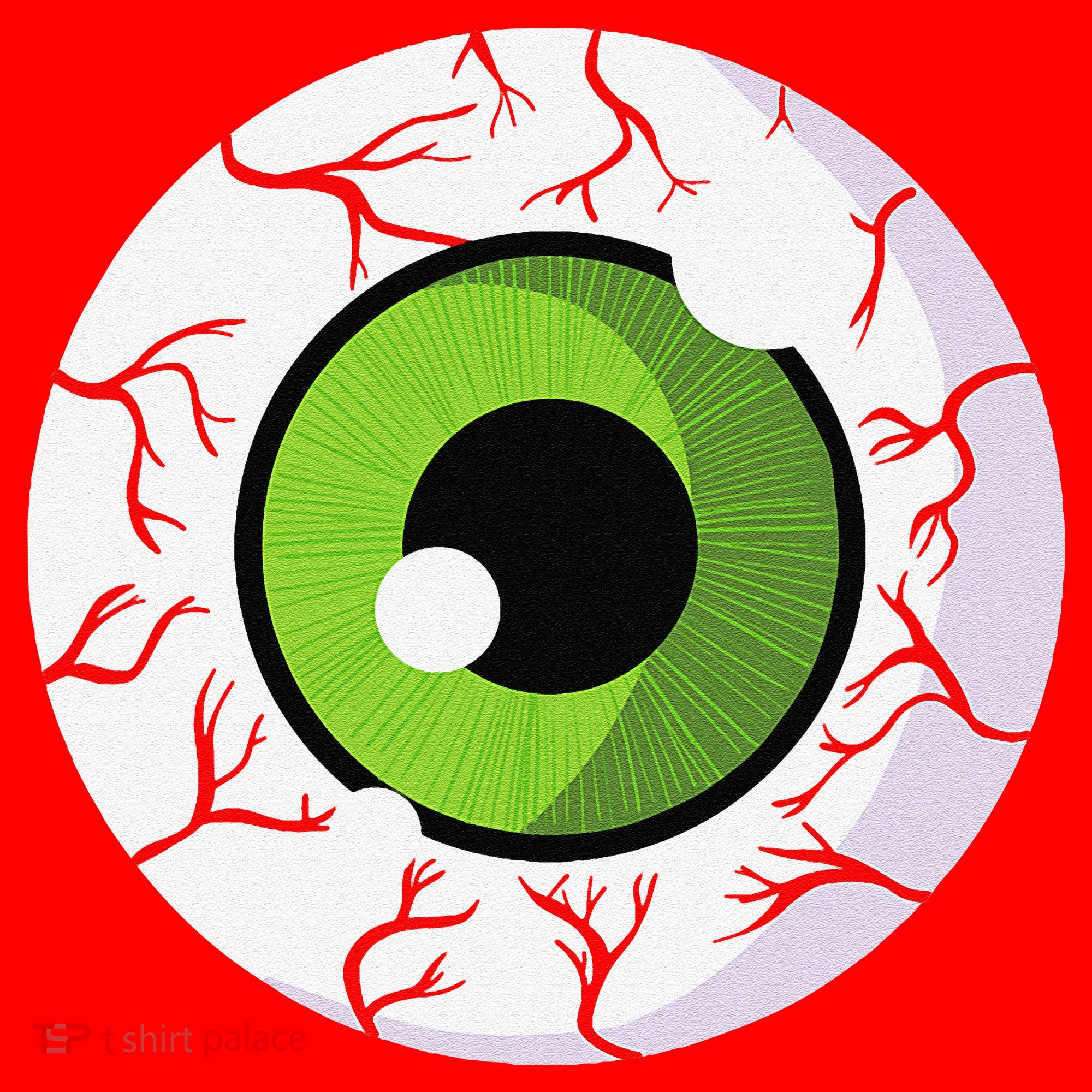 Spooky Scary Eyeball Funny Halloween Eyeball Santa Hat