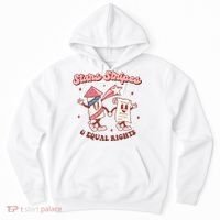 Stars Stripes & Equal Rights 4th Of July Retro Liberal Patriotic Americ Hoodie thumb 0