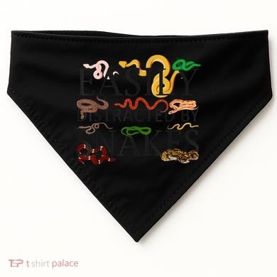 Snake Serpent Easily Distracted By Snakes USA-Made Doggie Bandana