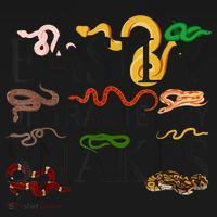 Snake Serpent Easily Distracted By Snakes USA-Made Doggie Bandana thumb 2