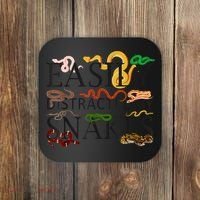 Snake Serpent Easily Distracted By Snakes Coaster thumb 0