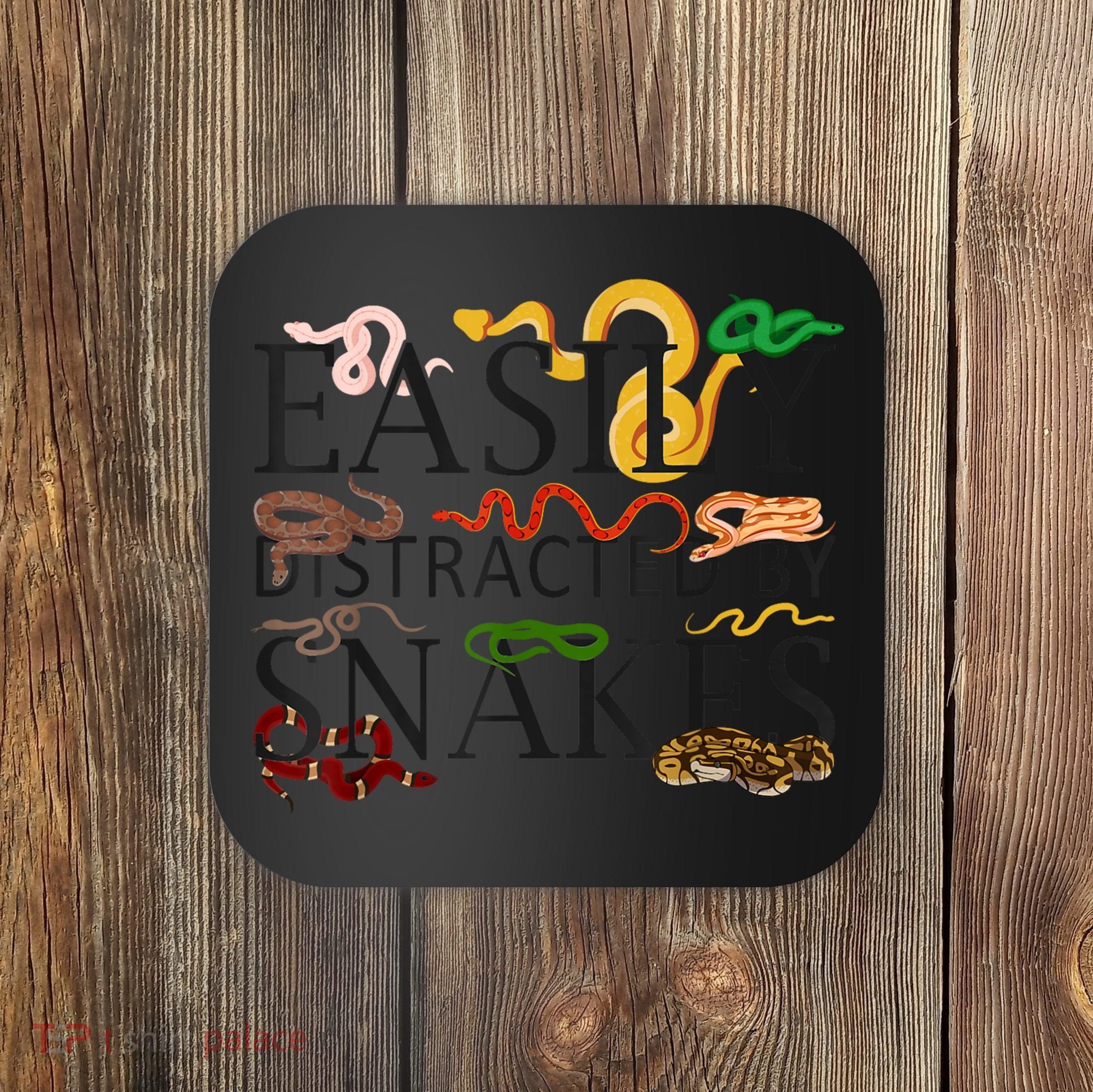 Snake Serpent Easily Distracted By Snakes Coaster