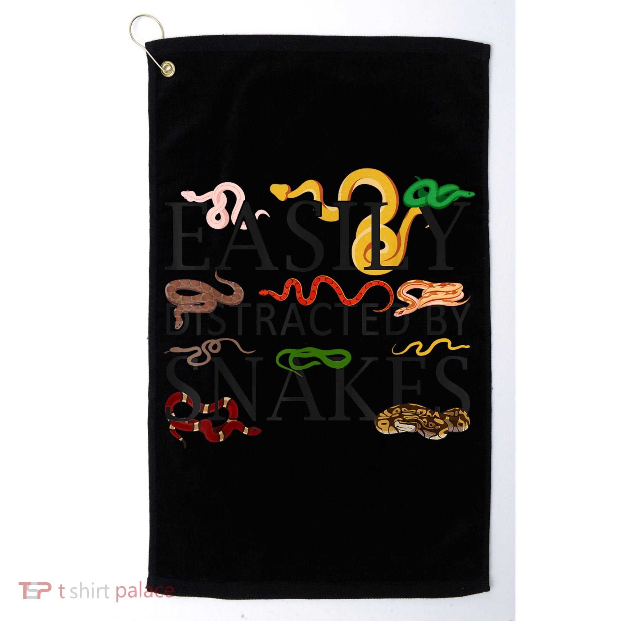 Snake Serpent Easily Distracted By Snakes Golf Towel
