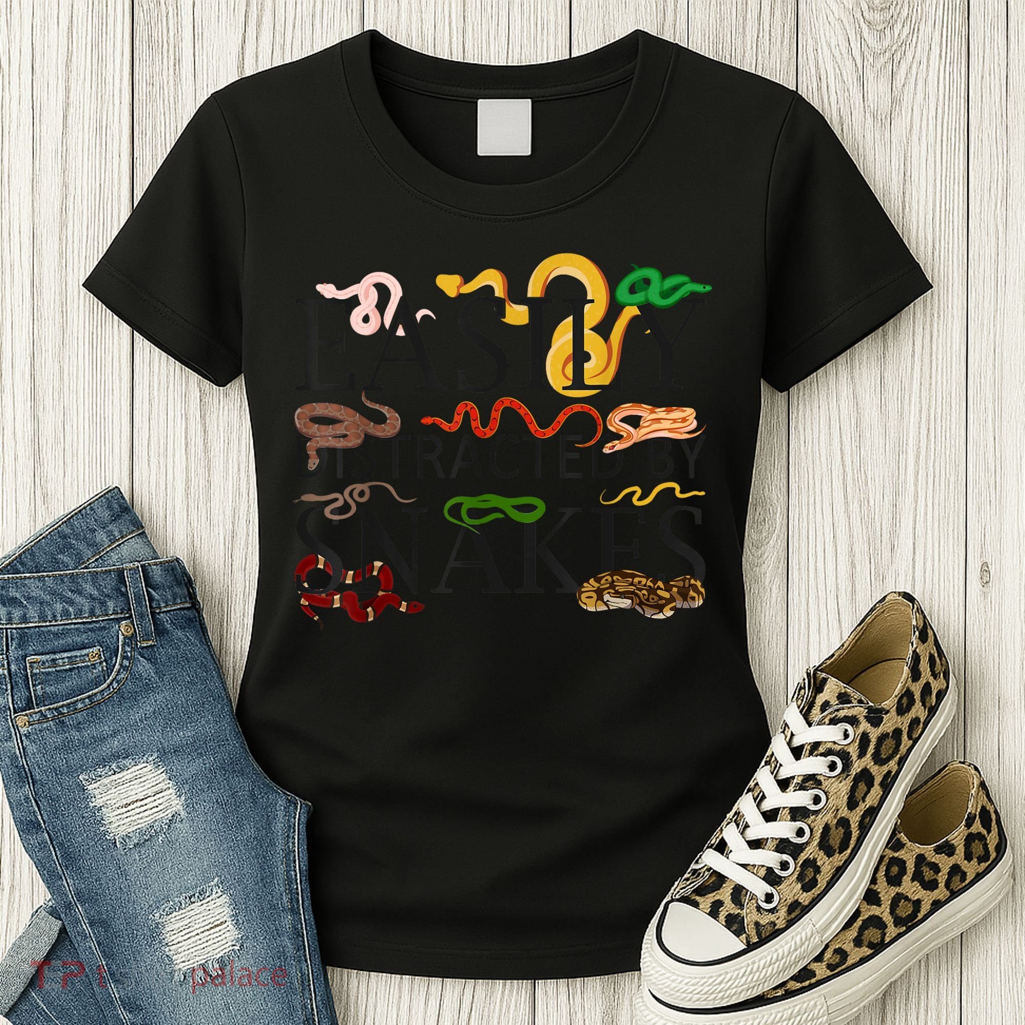 Snake Serpent Easily Distracted By Snakes Women's T-Shirt