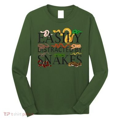 Snake Serpent Easily Distracted By Snakes Long Sleeve Shirt