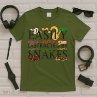 Snake Serpent Easily Distracted By Snakes T-Shirt thumb 5
