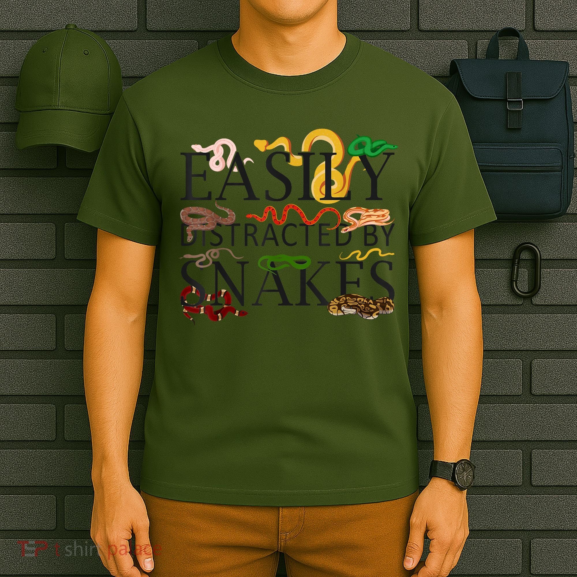 Snake Serpent Easily Distracted By Snakes T-Shirt