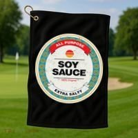 Soy Sauce Easy Halloween Costume Matching Group Couples Golf Towel thumb 1