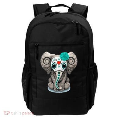 Sugar Skull Elephant Day Of The Dead Halloween Gift Backpack