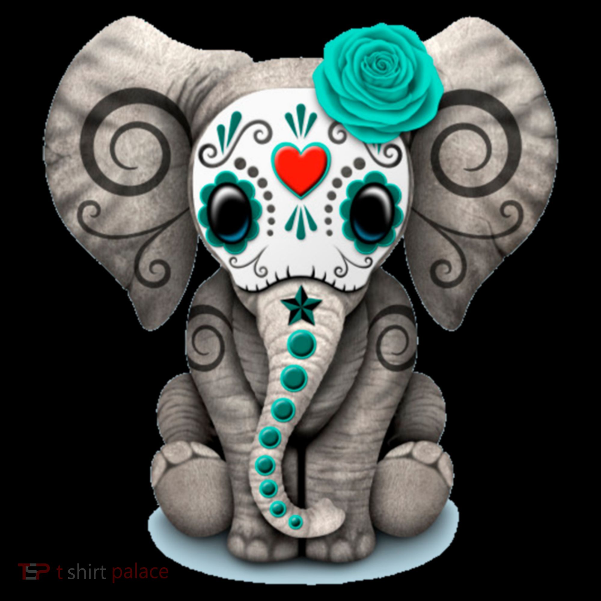 Sugar Skull Elephant Day Of The Dead Halloween Gift Coffee Mug