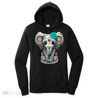 Sugar Skull Elephant Day Of The Dead Halloween Gift Women's Hoodie thumb 0
