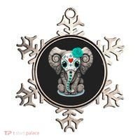 Sugar Skull Elephant Day Of The Dead Halloween Gift Ornament thumb 0