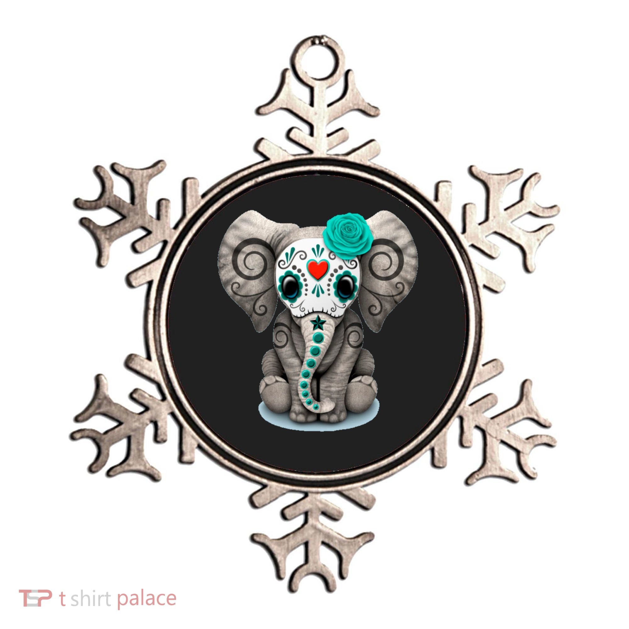 Sugar Skull Elephant Day Of The Dead Halloween Gift Ornament