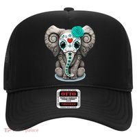 Sugar Skull Elephant Day Of The Dead Halloween Gift Hat thumb 0