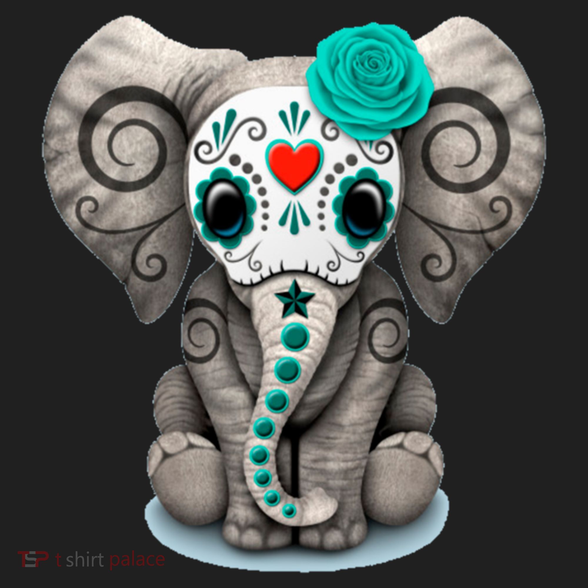 Sugar Skull Elephant Day Of The Dead Halloween Gift Hat