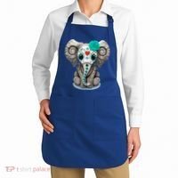 Sugar Skull Elephant Day Of The Dead Halloween Gift Apron thumb 2