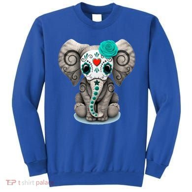 Sugar Skull Elephant Day Of The Dead Halloween Gift Sweatshirt