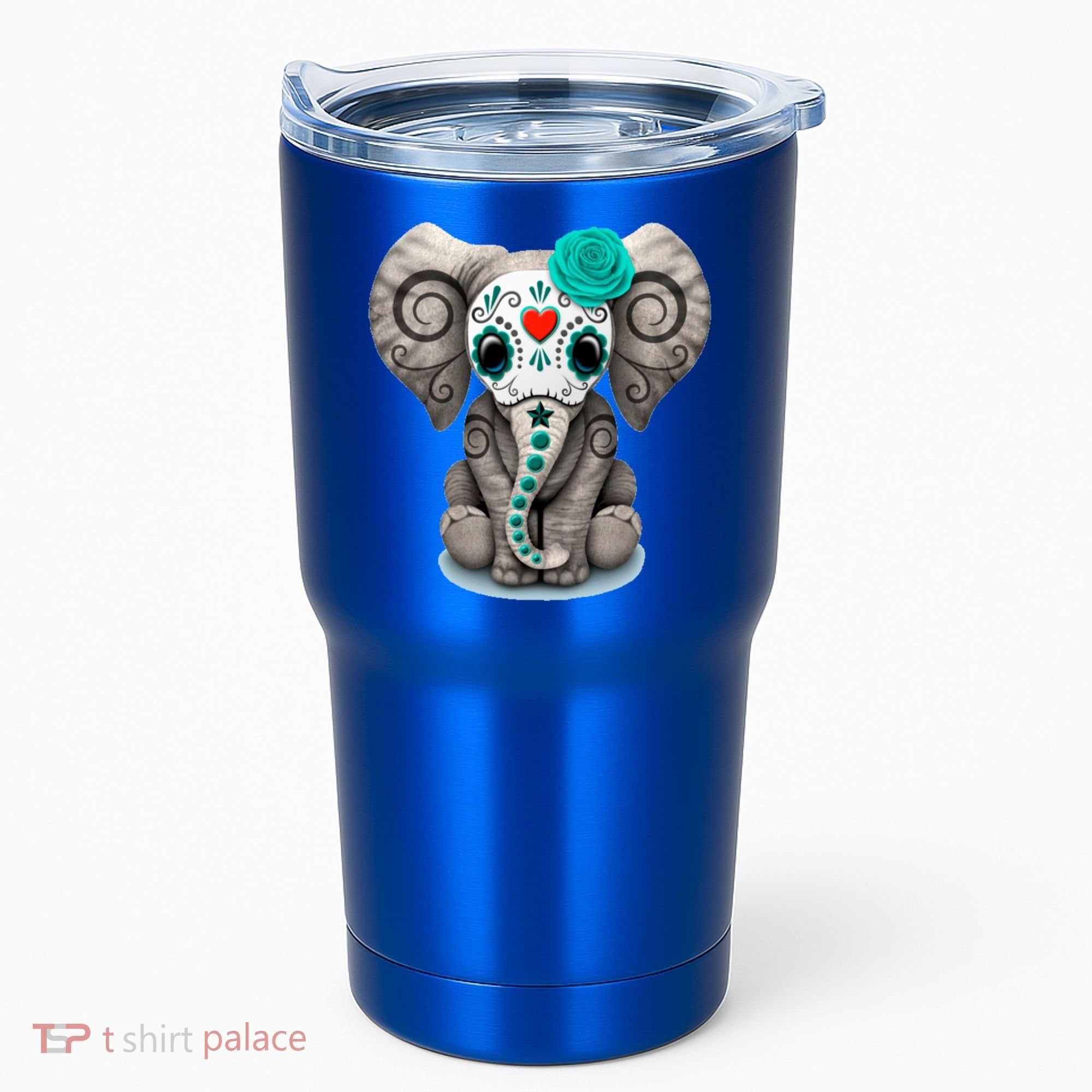 Sugar Skull Elephant Day Of The Dead Halloween Gift Tumbler