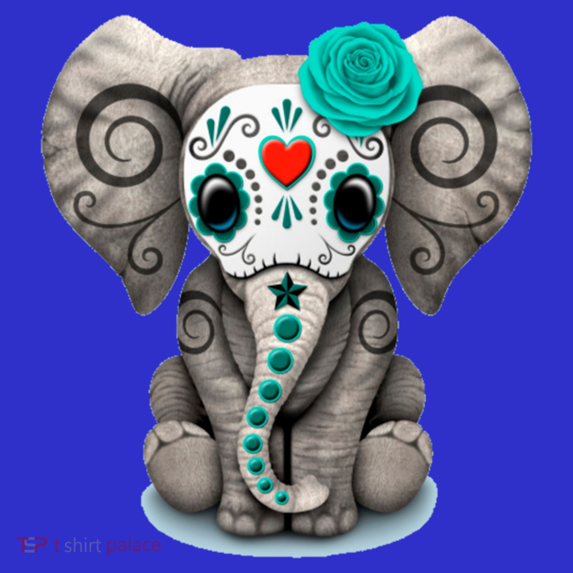 Sugar Skull Elephant Day Of The Dead Halloween Gift Women's Tank Top