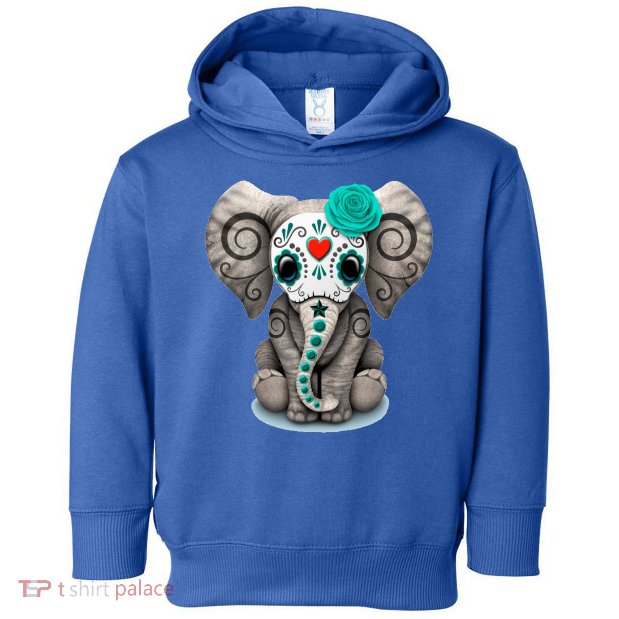 Sugar Skull Elephant Day Of The Dead Halloween Gift Toddler Hoodie