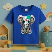 Sugar Skull Elephant Day Of The Dead Halloween Gift Toddler T-Shirt thumb 3
