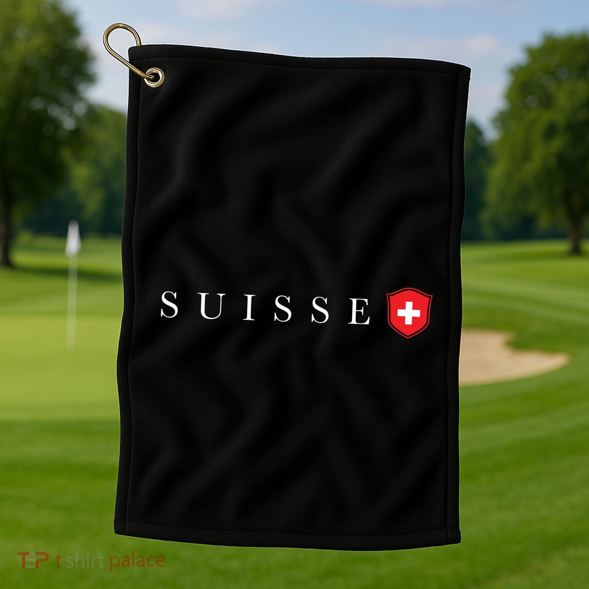 Switzerland Swiss Emblem Suisse Golf Towel