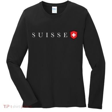 Switzerland Swiss Emblem Suisse Women's Long Sleeve Shirt