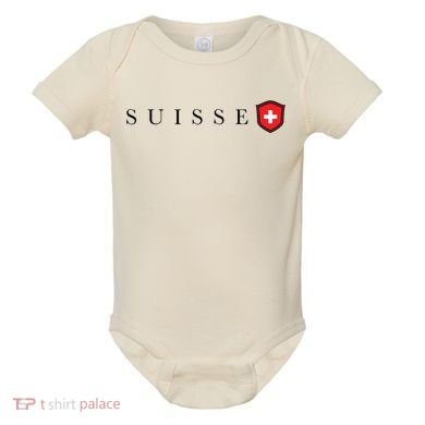 Switzerland Swiss Emblem Suisse Baby Bodysuit