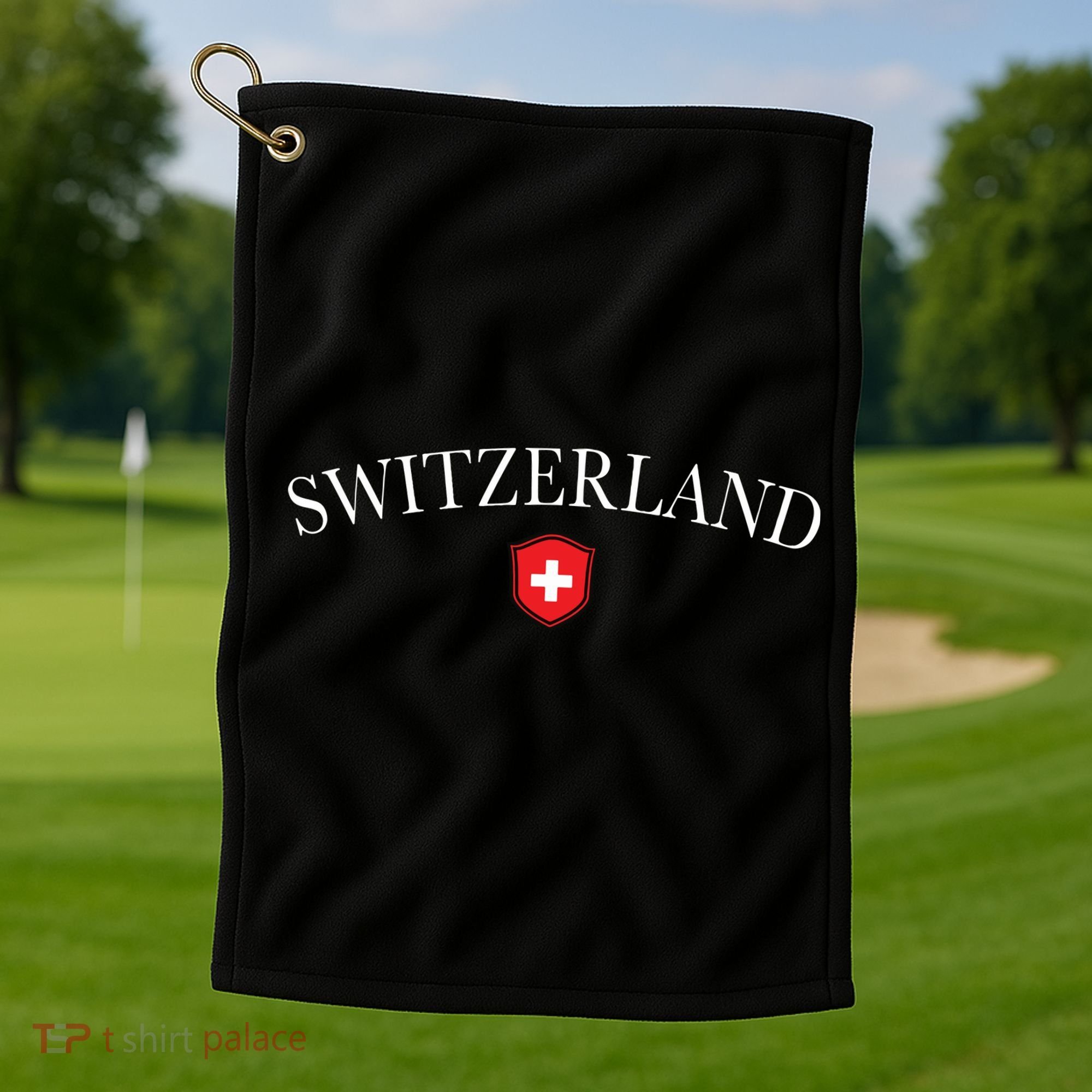Switzerland Swiss Emblem Golf Towel