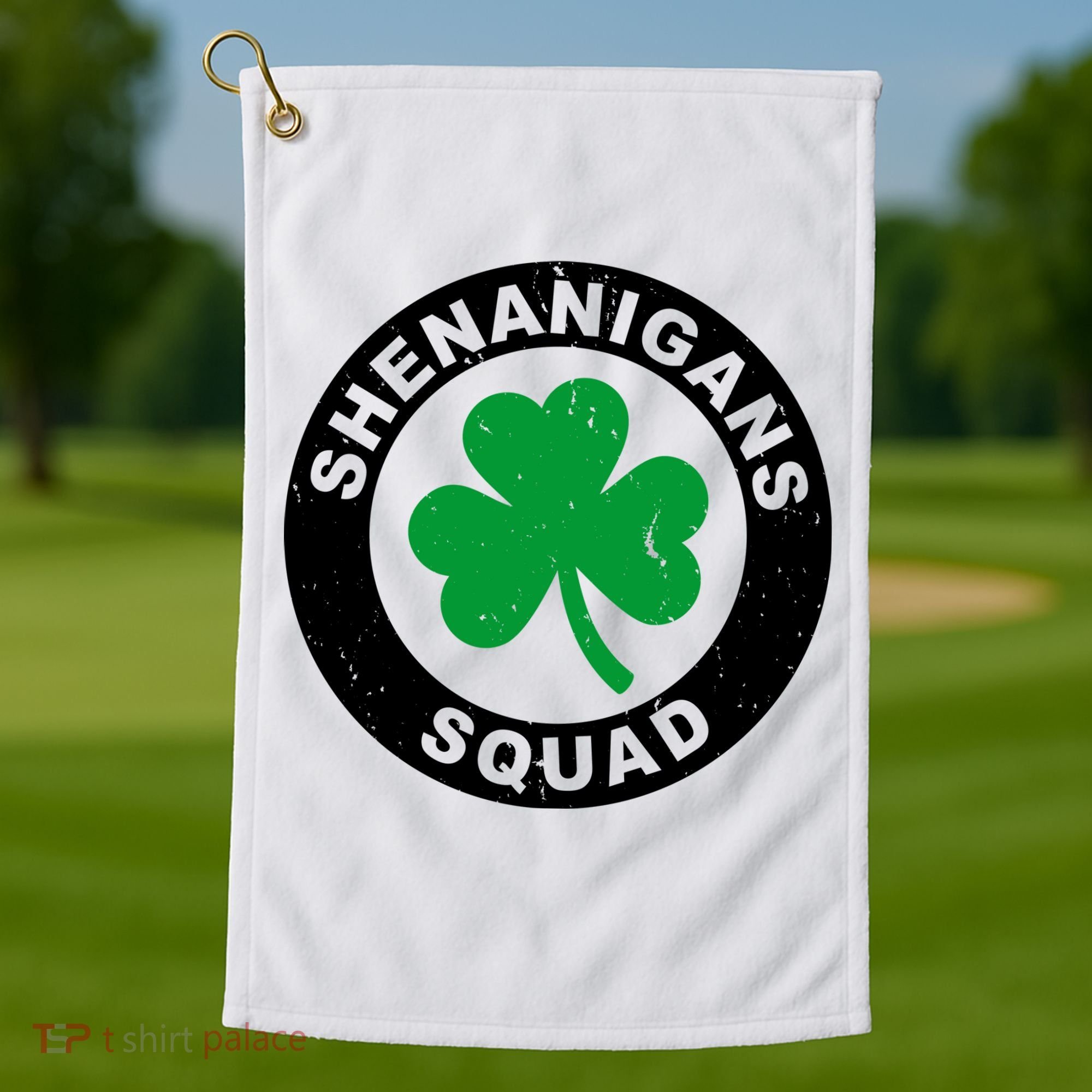 Shenanigans Squad Funny St PatrickS Day Party Golf Towel
