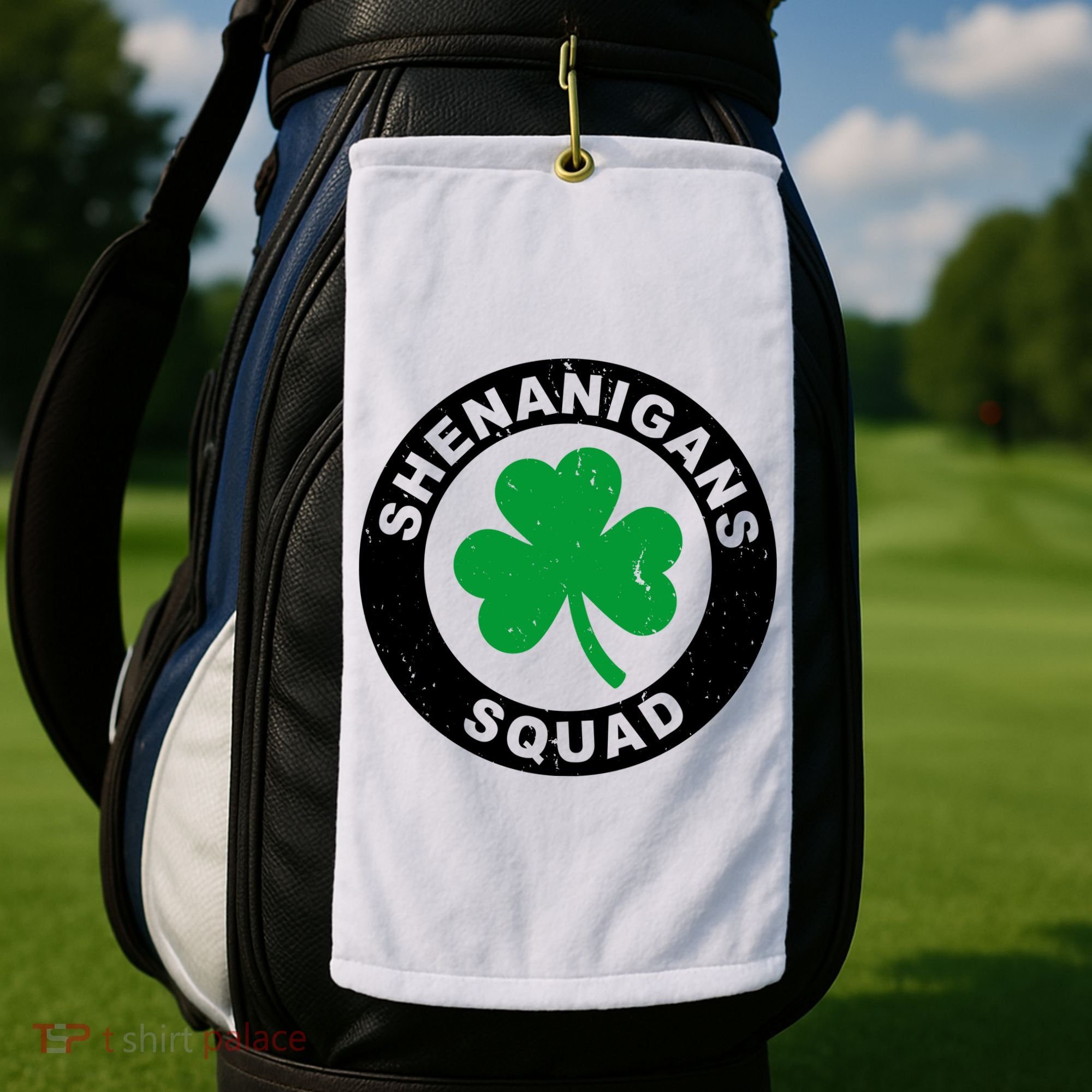 Shenanigans Squad Funny St PatrickS Day Party Golf Towel