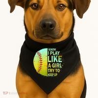 Softball Shirts For Girls | Softball TShirt USA-Made Doggie Bandana thumb 1