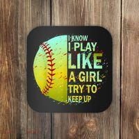 Softball Shirts For Girls | Softball TShirt Coaster thumb 0