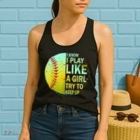 Softball Shirts For Girls | Softball TShirt Women's Tank Top thumb 2