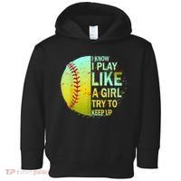Softball Shirts For Girls | Softball TShirt Toddler Hoodie thumb 0