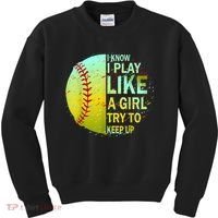 Softball Shirts For Girls | Softball TShirt Kids Sweatshirt thumb 0