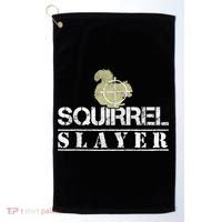 Squirrel Slayer Funny Squirrel Hunting Squirrel Hunters Golf Towel thumb 0