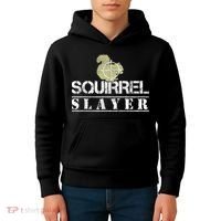 Squirrel Slayer Funny Squirrel Hunting Squirrel Hunters Kids Hoodie thumb 4