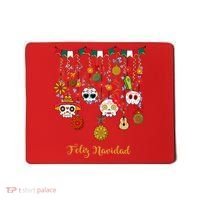 Sugar Skull Feliz Navidad Spanish Christmas Mousepad thumb 0
