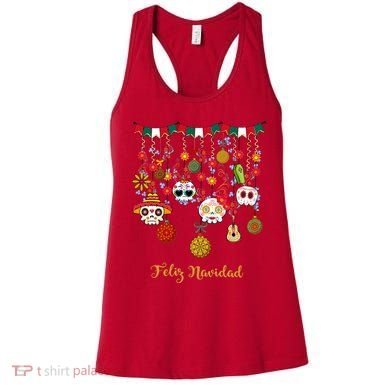 Sugar Skull Feliz Navidad Spanish Christmas Women's Tank Top