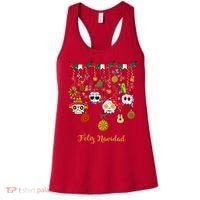 Sugar Skull Feliz Navidad Spanish Christmas Women's Tank Top thumb 0