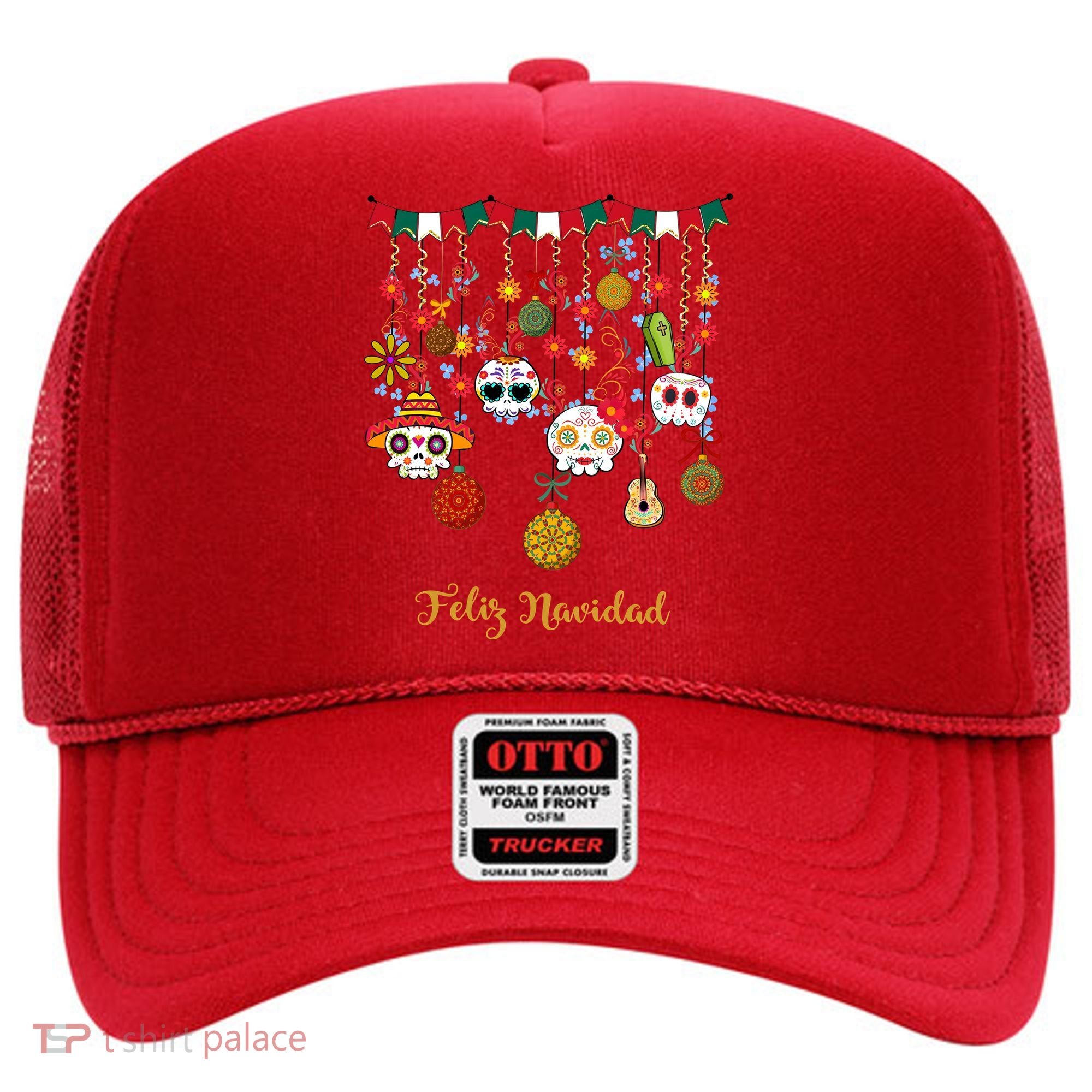 Sugar Skull Feliz Navidad Spanish Christmas Hat