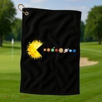 Solar System Funny Planet Sun And Astrology Golf Towel thumb 1