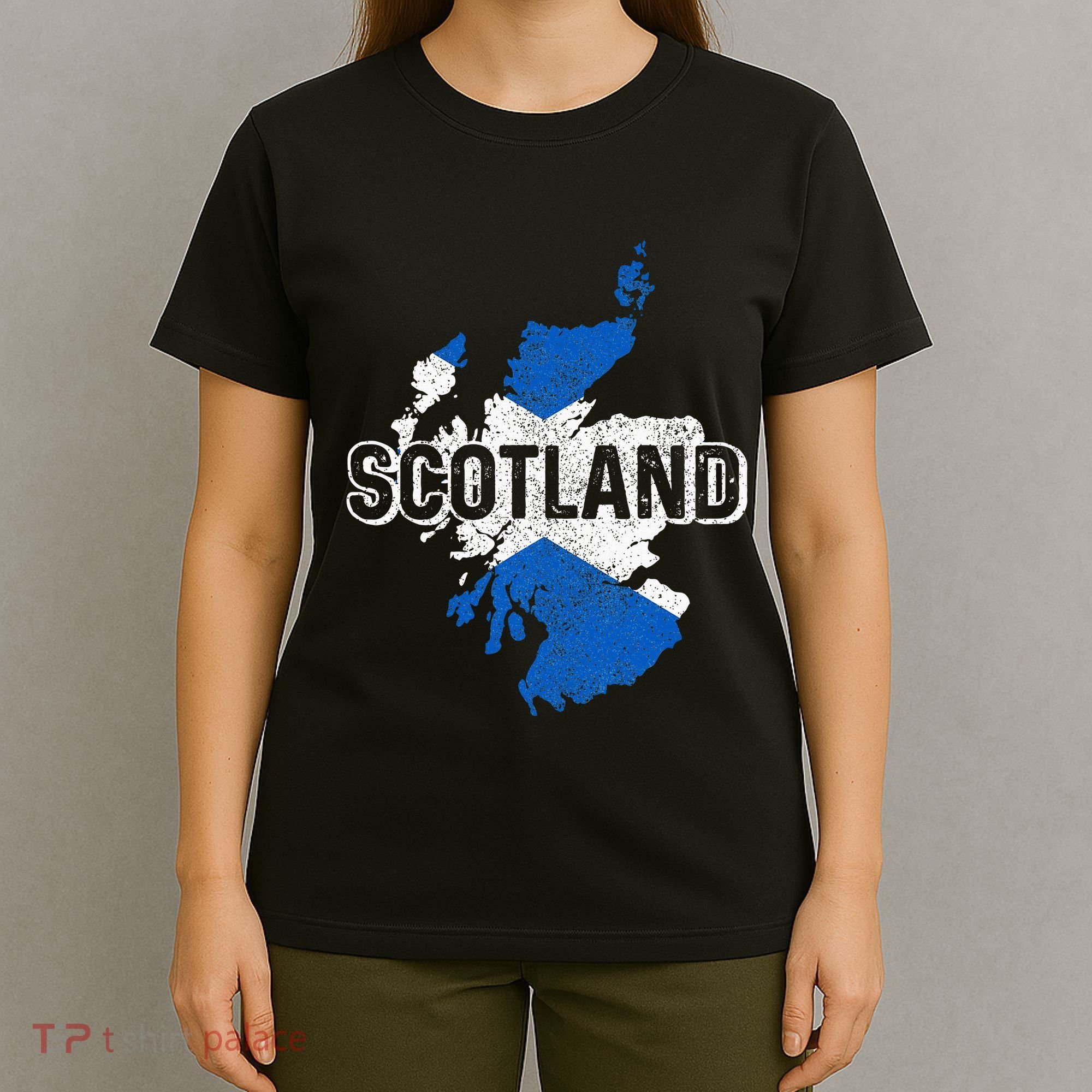 Scotland Scottish Flag Map Pride T-Shirt