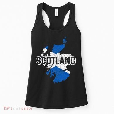 Scotland Scottish Flag Map Pride Women's Tank Top