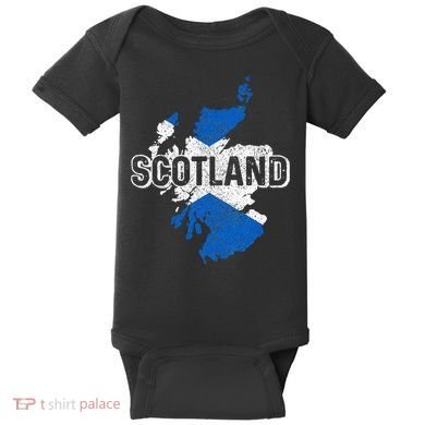 Scotland Scottish Flag Map Pride Baby Bodysuit